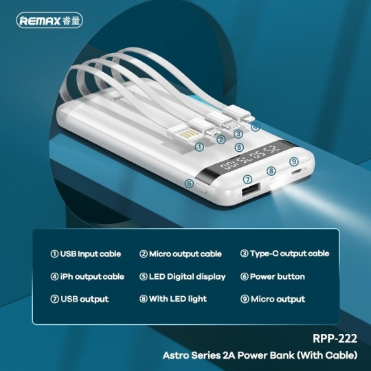 Pin Dự Phòng Remax RPP-222 10.000mah (DD) (Màu ngẫu nhiên) | Shopee ...