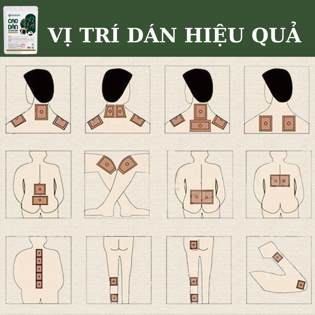 Cao dán xương khớp Calen Nature Farm cho người đau lưng, đau cổ vai gáy, đau khớp gối,đau thần kinh tọa bịch 3 miếng lớn