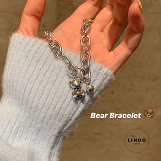 Vòng Tay Hình Gấu Dễ Thương Phong Cách Hàn Quốc LINDO - Vòng tay Tình Bạn, Đeo Lẻ Hoặc Đeo Cặp