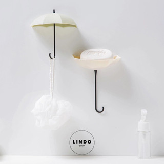 Bộ 3 Móc Treo Tường Hình Cây Dù LINDO Xinh Xắn Tiện Lợi