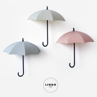 Bộ 3 Móc Treo Tường Hình Cây Dù LINDO Xinh Xắn Tiện Lợi