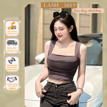 Áo body - Áo bản to cổ vuông - Áo hai dây croptop - Áo thun cách điệu - Áo nữ phong cách croptop cá tính sexy