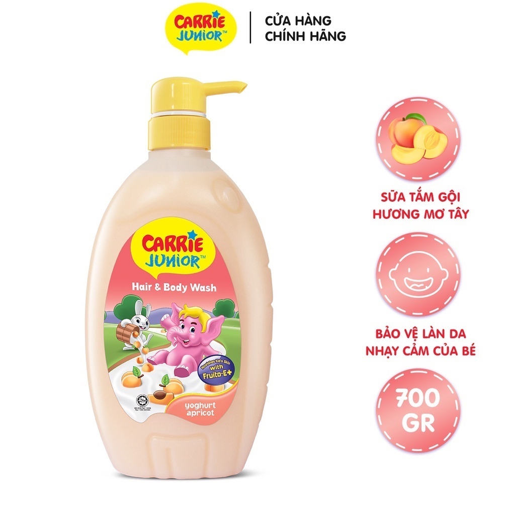 [HB Gift] Chai Sữa Tắm Carrie Junior Yoghurt Hương Mơ Tây 700g | Shopee ...