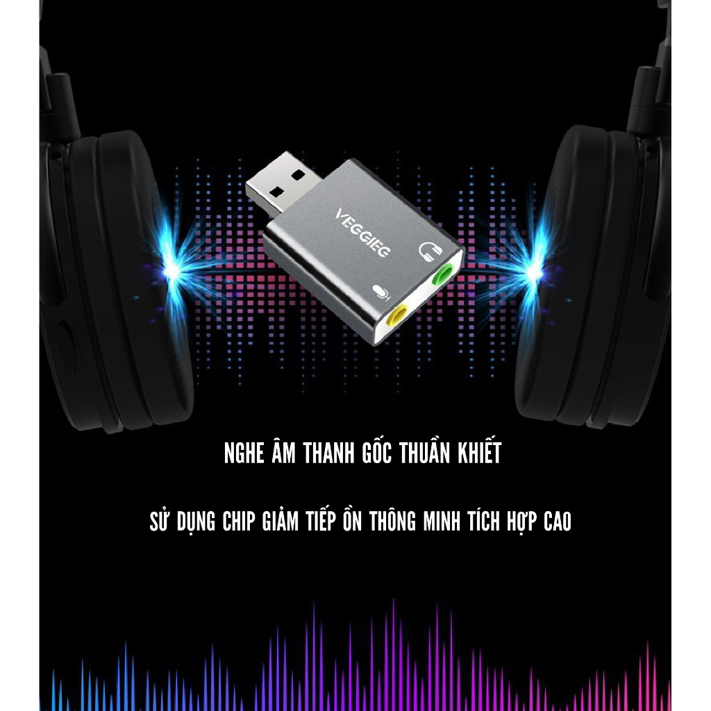 Product image Card âm thanh USB Veggieg 3.5mm 4