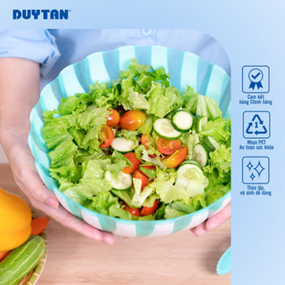 Bộ salad DUY TÂN nhựa PP, gồm bộ rổ xoay rau giúp ráo nước và tô chén, đồ gấp trộn salad ngon miệng