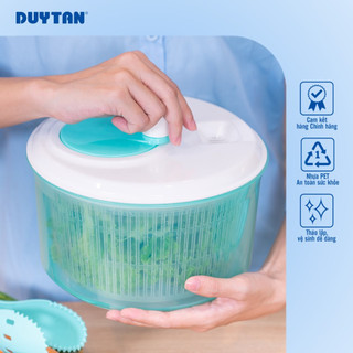 Bộ salad DUY TÂN nhựa PP, gồm bộ rổ xoay rau giúp ráo nước và tô chén, đồ gấp trộn salad ngon miệng