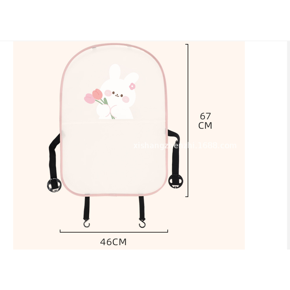 Tấm lót dễ thương gắn lưng ghế xe hơi bảo vệ chống thấm nước / chống đá chân vào ghế
