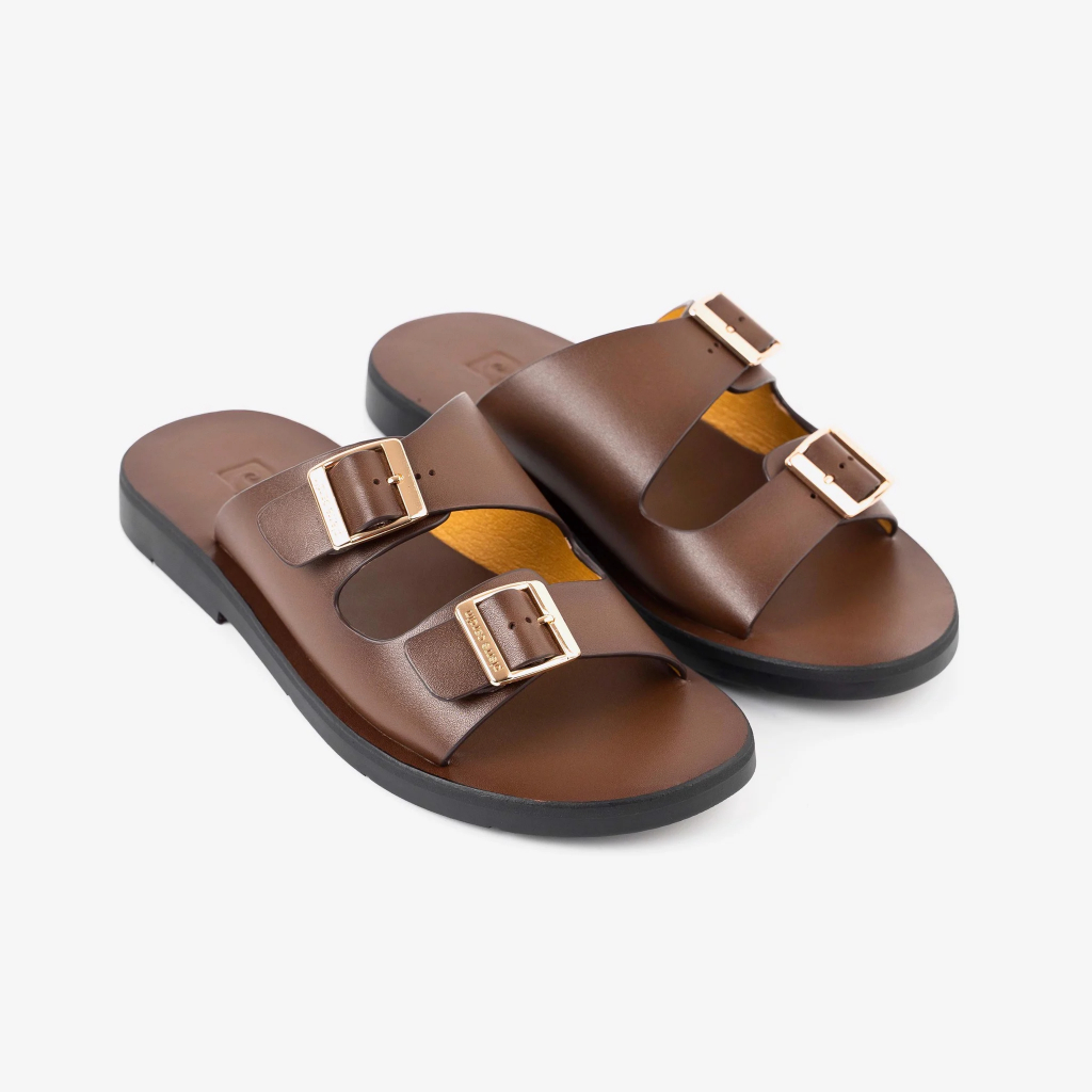 Ảnh Dép nam Pierre Cardin Pháp da bò thật, đế cao su, thấm hút mồ hôi, chống trơn trượt 139 - hàng chính hãng 1