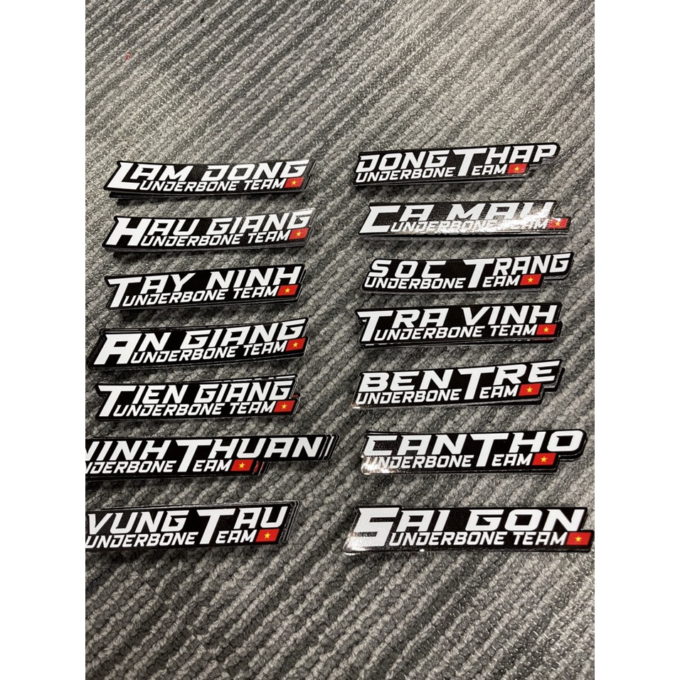 Tem Dán Xe Underbone Team | Chất Liệu Decal Cao Cấp Chống Nước, Bền Màu ...