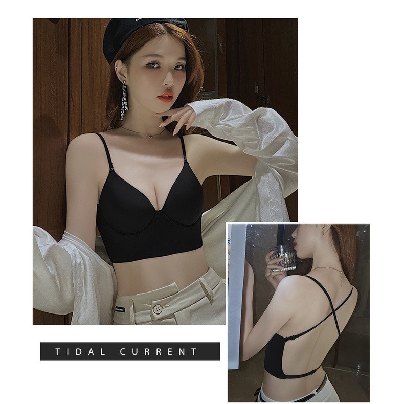 Áo Bra hở lưng khoét sâu chữ U chất su lụa cao cấp Có Gọng 3965