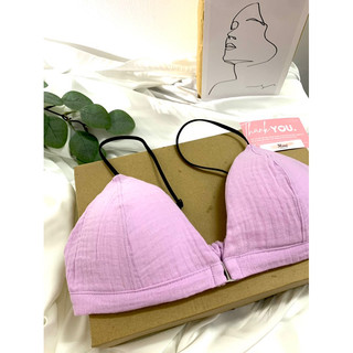 Áo lót bralette cài trước chất vải sợi tự nhiên thoáng mát -  Hàng Handmade - Mimi house