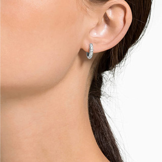 Khuyên tai nữ LAMY Stone Hoop Earrings Silver 3047