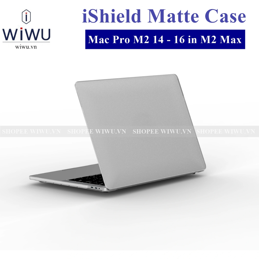 WIWU Matte Case Ốp lưng nhám siêu mỏng cho Macbook Pro M1 14 in 16 inch  M2 Max bảo vệ máy chống bám mồ hôi tay