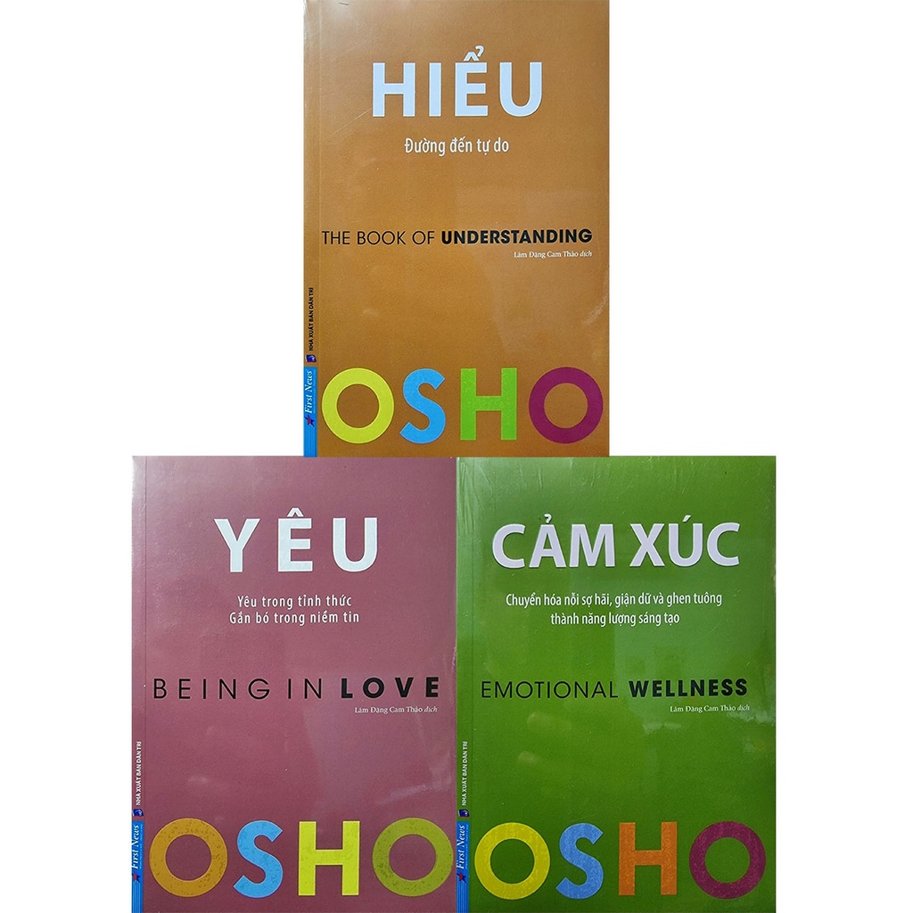 Sách - Combo OSHO Cảm Xúc + OSHO Yêu + OSHO Hiểu - First News