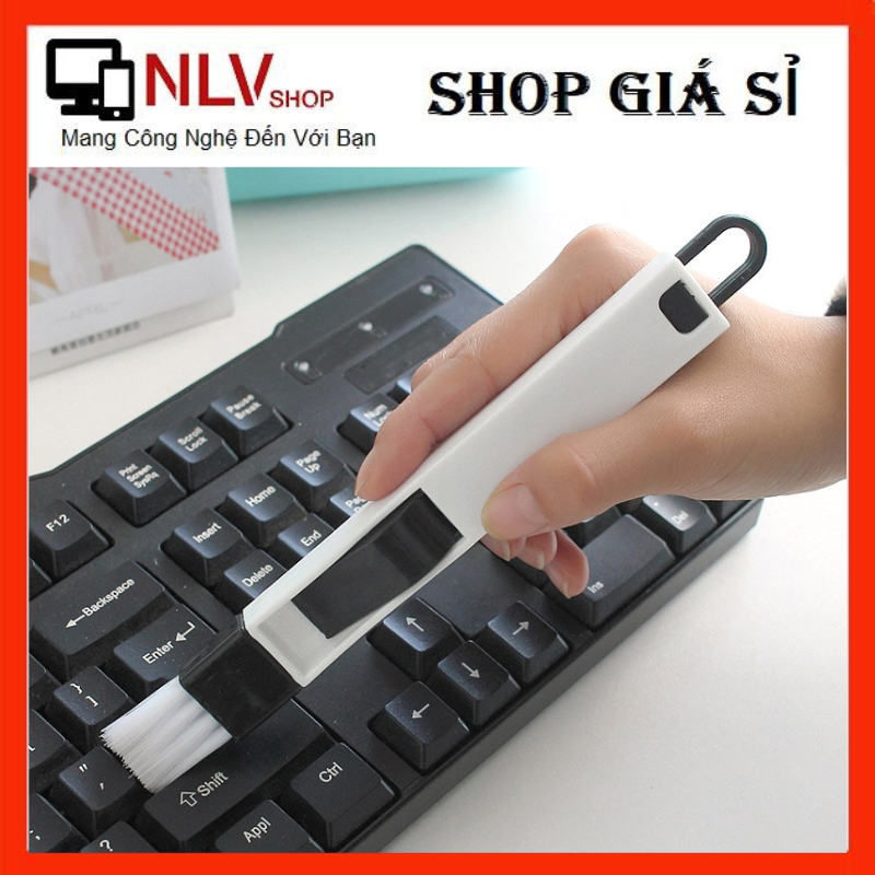 Chổi mini quét bụi bàn phím đa năng, cọ quét bụi khe cửa kèm ki hốt nhỏ ...