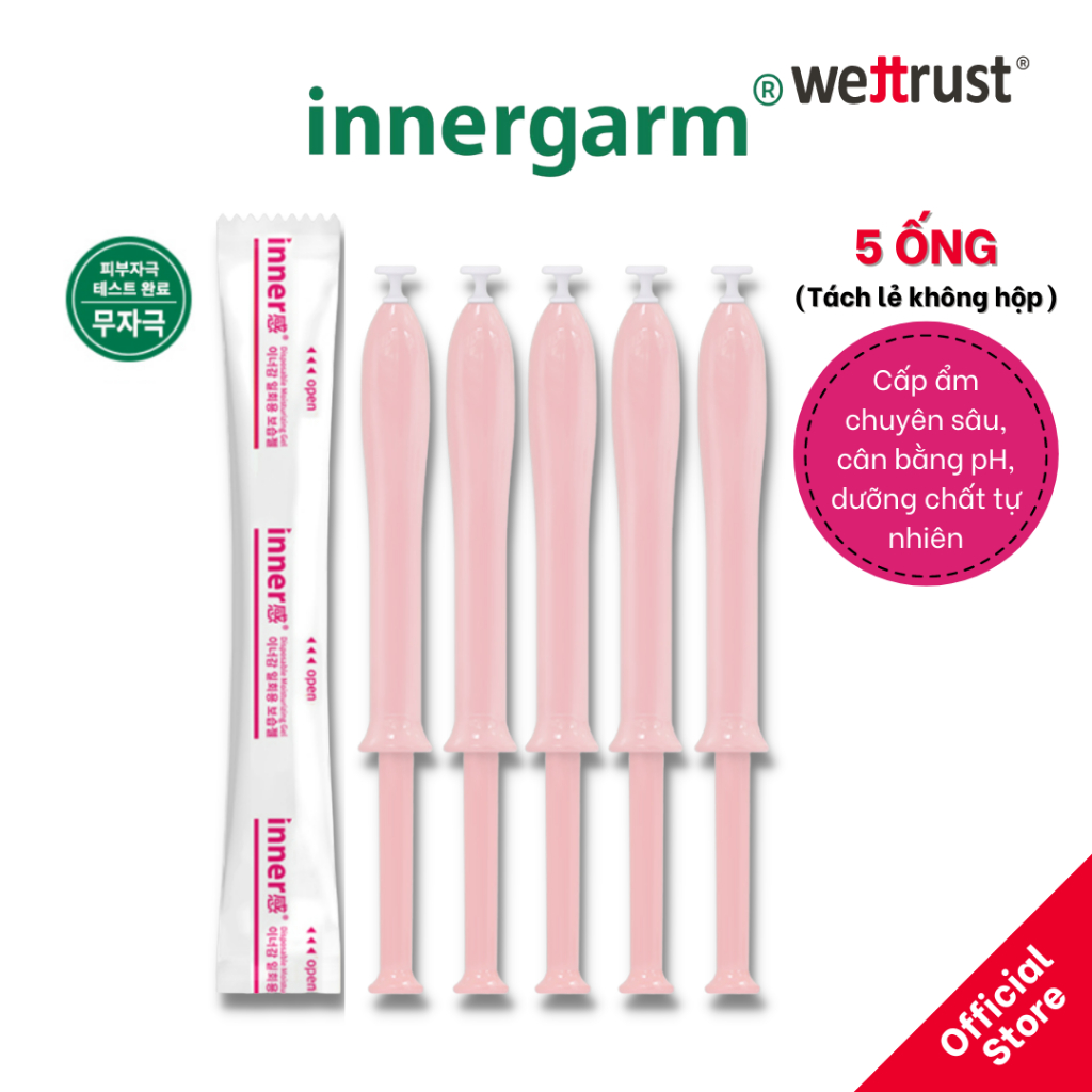 Gel dưỡng ẩm vùng kín Phụ Nữ Wettrust Inner Gel Disposable Moisturizing 5 ống tách lẻ