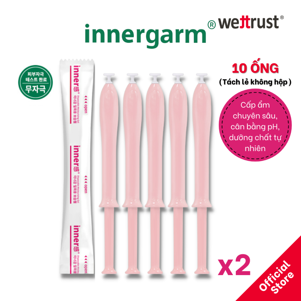 Gel dưỡng ẩm vùng kín Phụ Nữ Innergarm Wettrust Inner Gel Disposable Moisturizing 10 ống (không hộp)