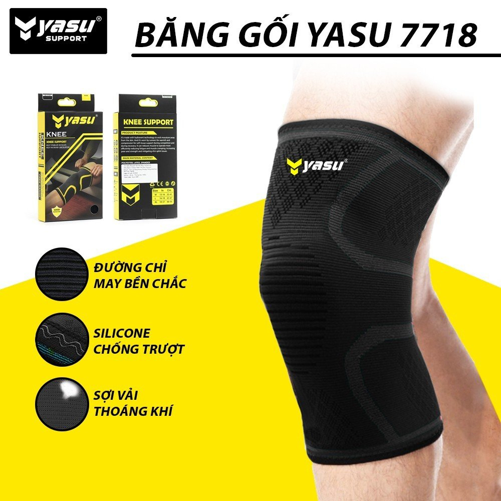 Ảnh Băng gối thể thao bóng đá, bóng chuyền co giãn đàn hồi cao cấp YASU YS7718 (1 chiếc) 1