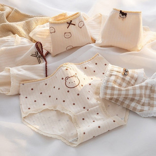 Quần lót nữ cotton cute gấu hoạt hình co dãn mềm mịn siêu xinh King Shop L-120