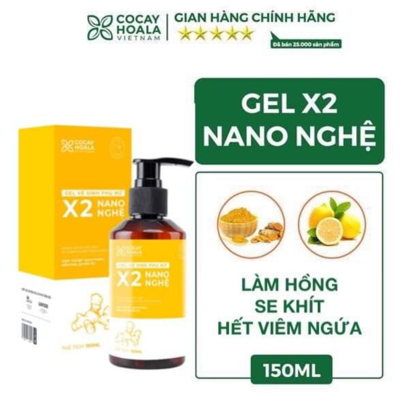 Dung dịch vệ sinh Gel X2 Nano Nghệ Giảm Ngứa Cỏ Cây Hoa Lá | Shopee ...