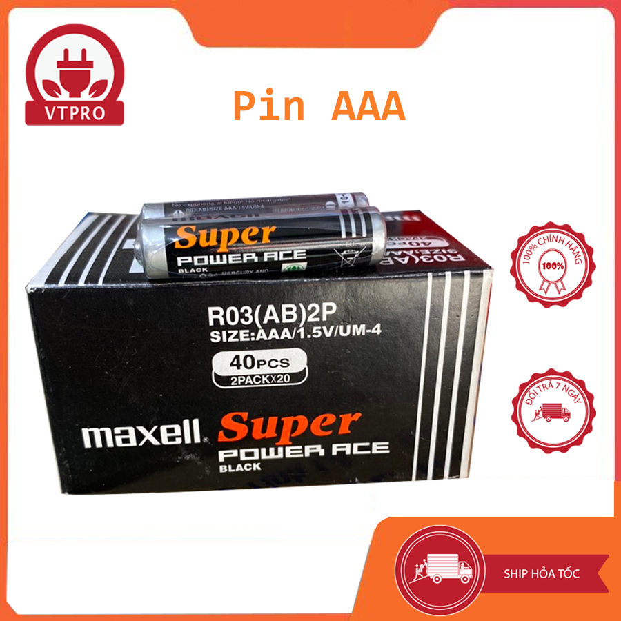 Pin tiểu 3AA 2AA chính hãng maxell super [bán lẻ vỉ 4 cục (2cặp ...