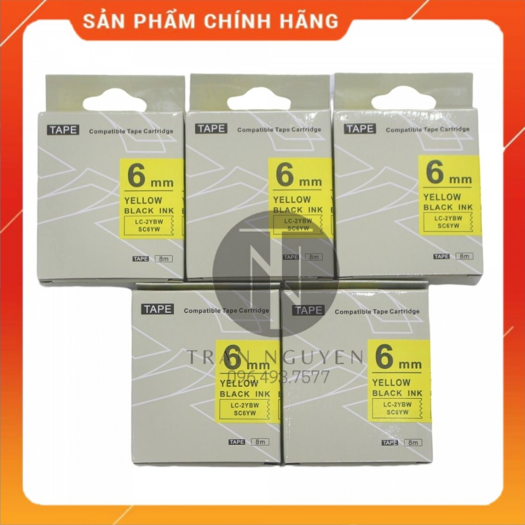 [Combo 5 cuộn] NHÃN IN TEPRA-EPSON LC-2YBW (SC6YW) – CHỮ ĐEN NỀN VÀNG ...