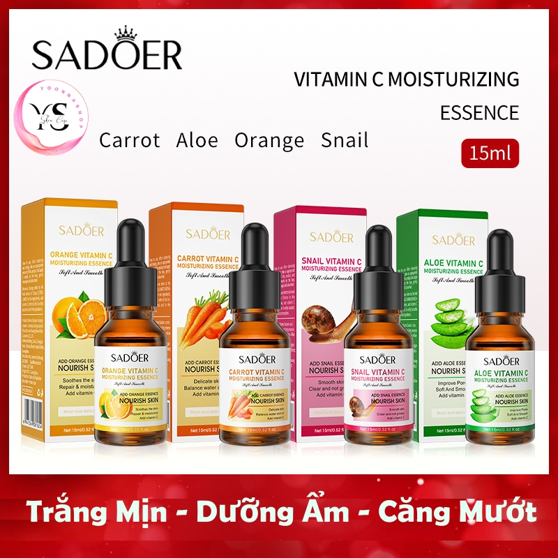 Serum Dưỡng Trắng Da Vitamin C SADOER 15ml - Trắng Mịn, Dưỡng Ẩm, Căng Mướt A163