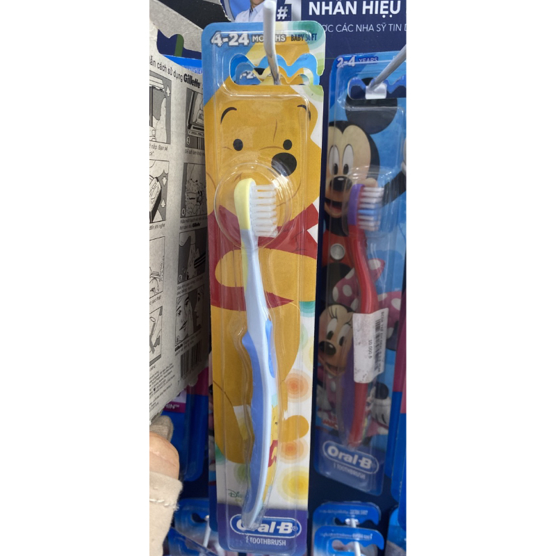 Bàn Chải đánh răng bé Oral B cho bé từ 2 - 4 Tuổi/ 4- 24 tháng em bé