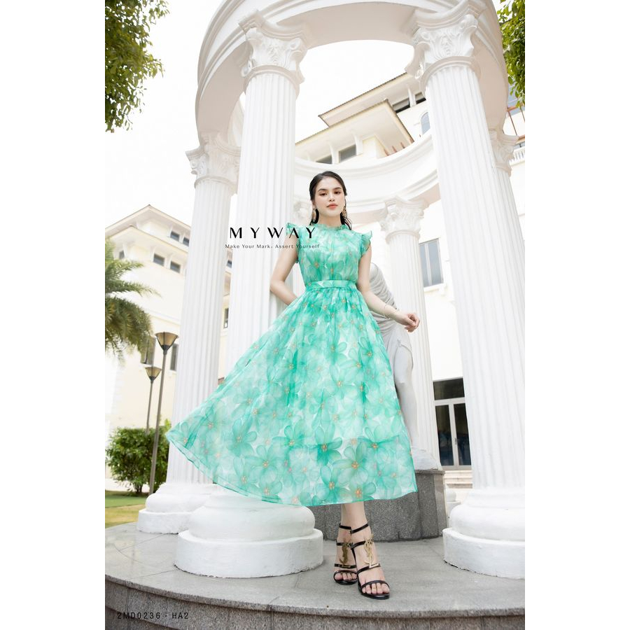 Ảnh Đầm Maxi Nữ Đi Du Lịch My Way Không Tay Họa Tiết Hoa Thanh Lịch 2MD0236 - HA2 3