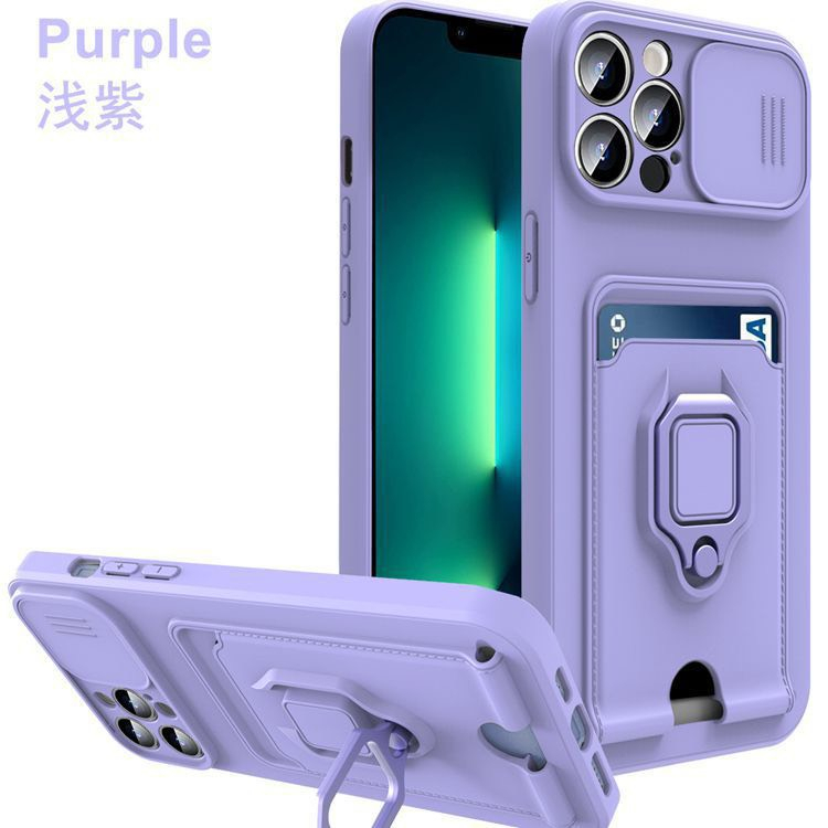 Ốp iphone tím 4 trong 1 siêu tiện dụng