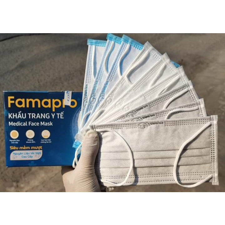 Ảnh Khẩu trang y tế kháng khuẩn 4 lớp Famapro Vải SMS Siêu mềm mượt 3