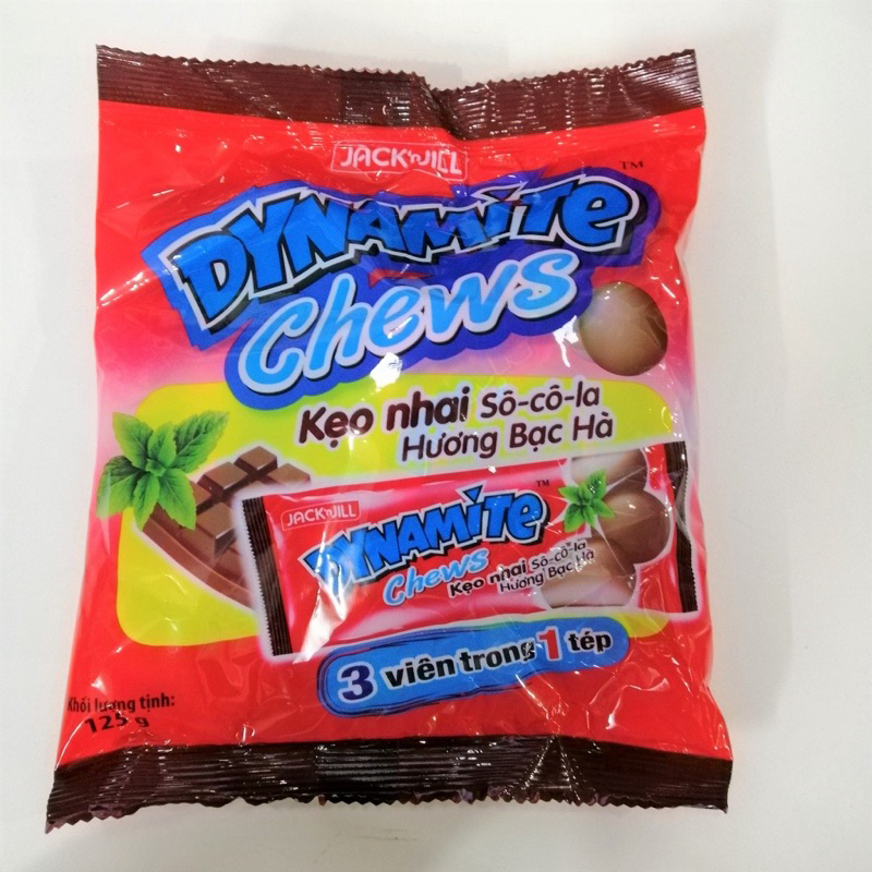 Kẹo Dynamite chews 3 viên sô cola bạc hà 125g | Shopee Việt Nam