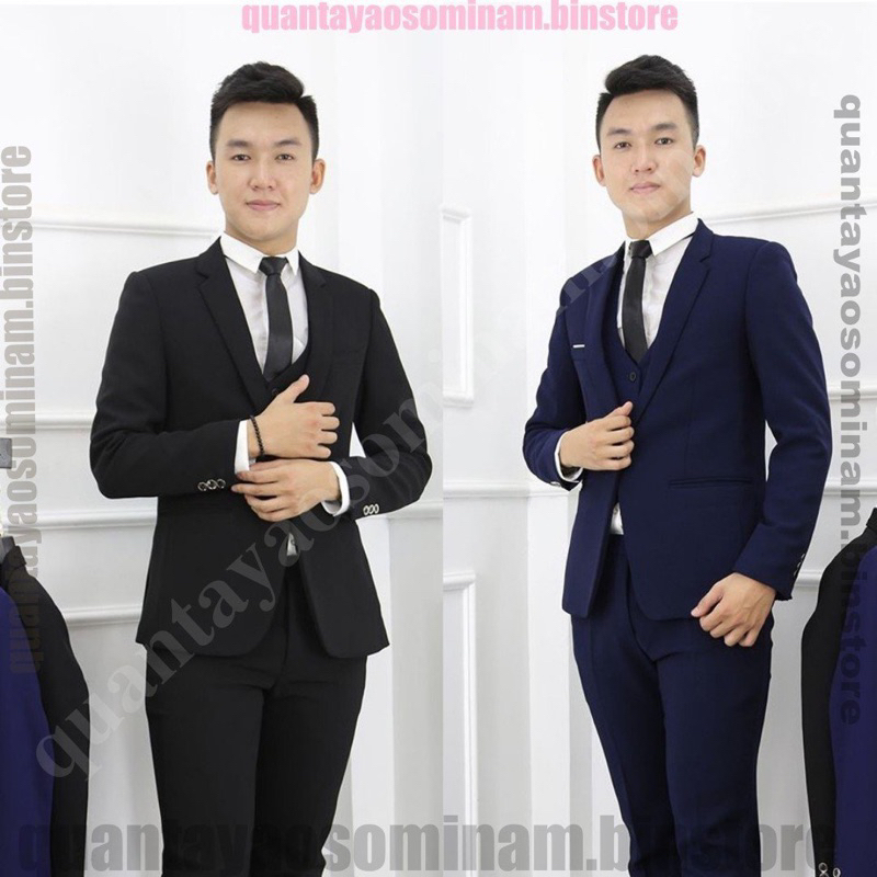 {ÁO LẺ,KHÔNG QUẦN}Áo vest chú rể, vest nam công sở form Hàn Quốc TẶNG ...