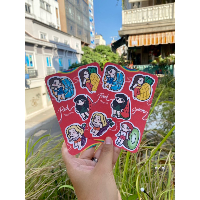 [STICKER] STICKER RED VELVET - RED FLAVOR ERA Cầu vồng Size A6 ...