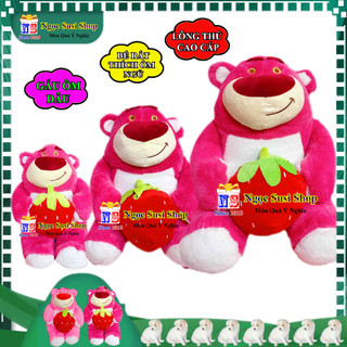 THÚ BÔNG GẤU DÂU LOTSO ÔM TRÁI DÂU ÔM NGỦ TRANG TRÍ QUÀ TẶNG MẪU MỚI ĐỦ SIZE - GẤU BÔNG ÔM DÂU ẢNH THẬT ĐẸP NHƯ ẢNH