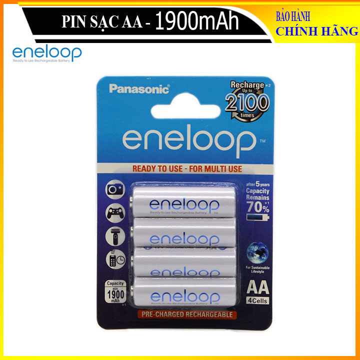 Combo 4 viên pin sạc AA 1900mAh, Pin sạc lại 2100 lần - ENELOOP AA-1900 ...