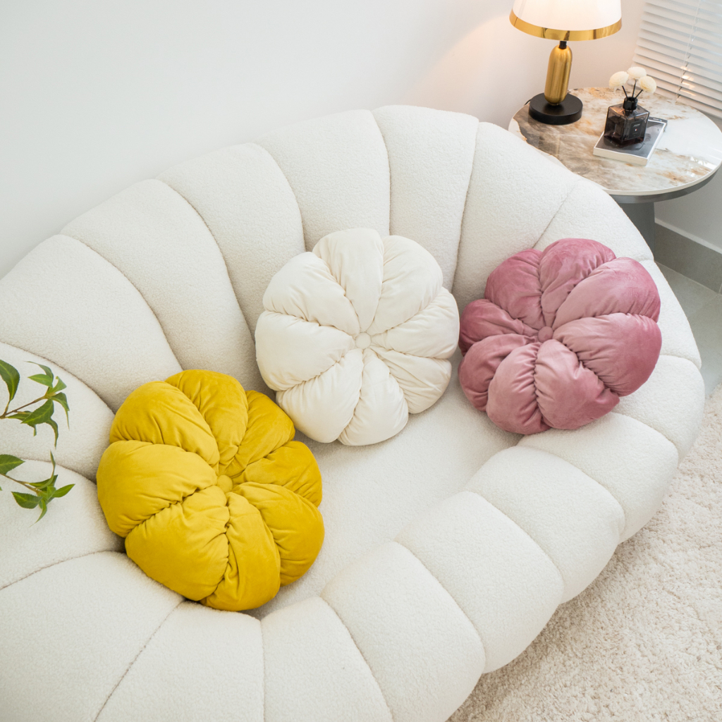 Gối Tựa Lưng Sofa Đệm Tròn Trang Trí Sofa Nhung Sang Trọng, Cao Cấp