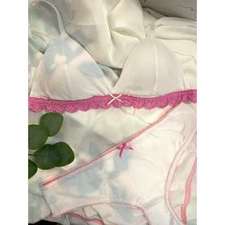 Áo bralette cotton White viền thô boi - design by Mimi-house