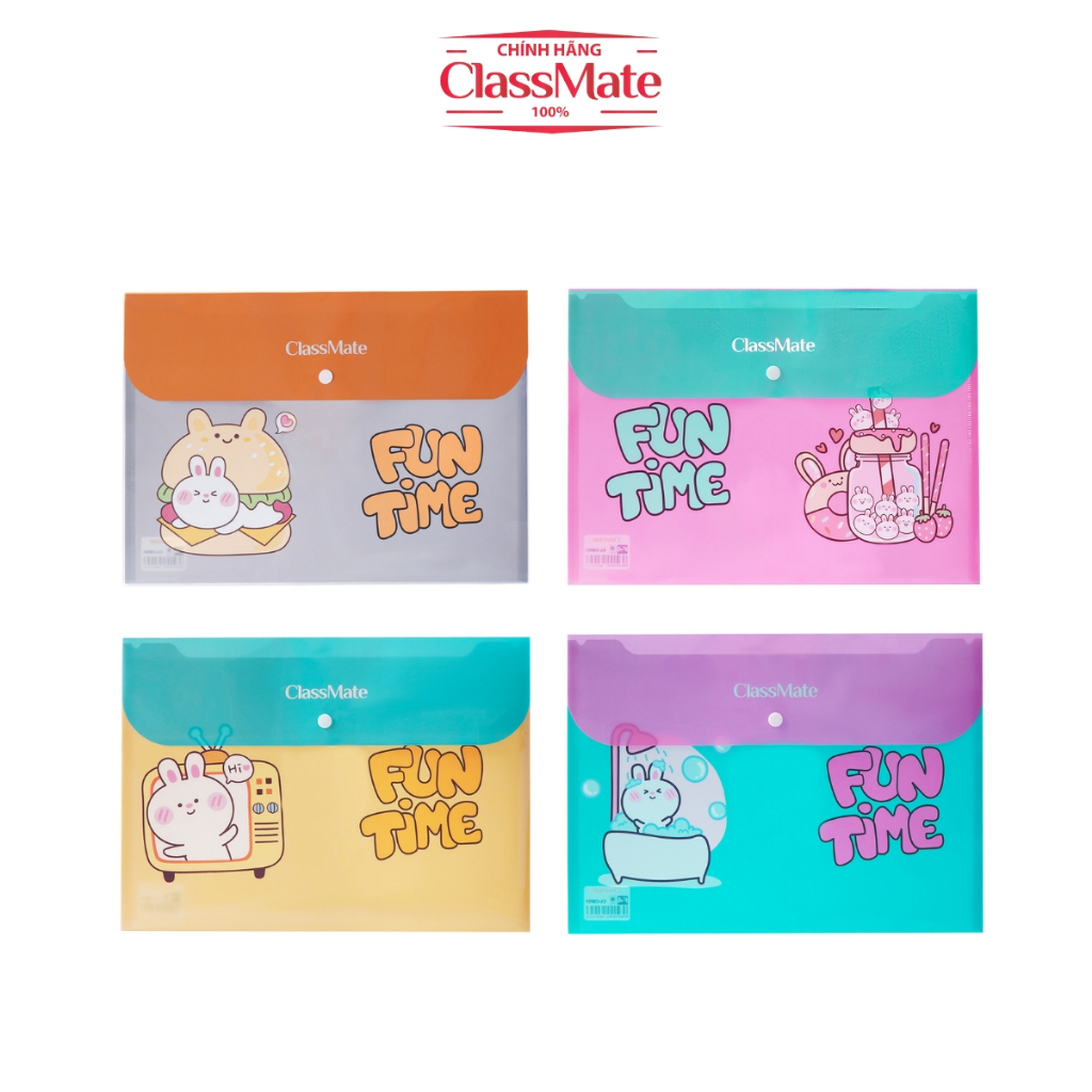 Túi cúc bấm Clear bag đựng tài liệu A4 CLASSMATE, file đựng giấy tờ ...