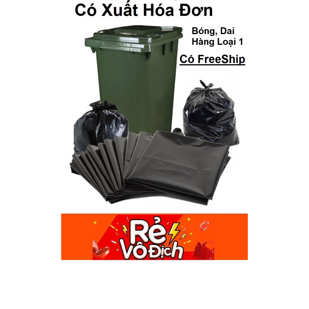 10KG Túi Rác Đen Công Nghiệp Size 90x120, 120x150, 80x100, 70x90, 60x90 ...