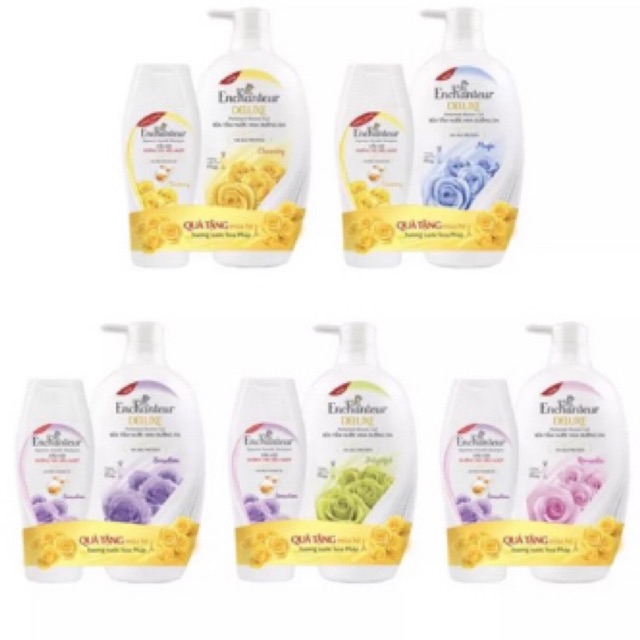 Sữa tắm hương nước hoa dưỡng da thơm mịn Enchanteur 650gr (5 mùi)