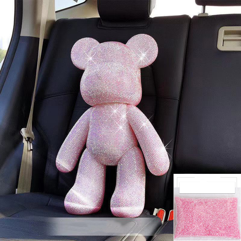Bearbrick gấu tự đính đá size 33cm nhiều màu (combo đầy đủ gấu + đá + bộ đính + keo)
