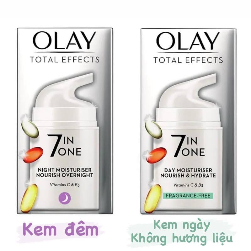 Kem dưỡng da chống lão hóa Olay Total Effects 7 In 1 Moisturiser Nourish & Protect 50ml (bản UK mẫu mới)