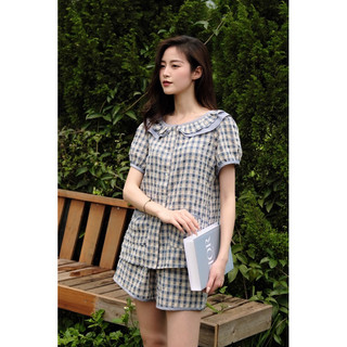 𝗛𝗮̀𝗻𝗴 𝗰𝗵𝗶́𝗻𝗵 𝗵𝗮̃𝗻𝗴 Bộ đồ ngủ mặc nhà pyjama Summer kẻ cộc form rộng 5 màu cao cấp - O.N WORKSHOP