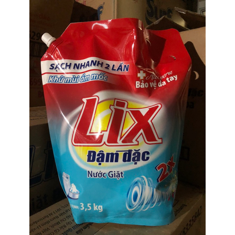 Túi nước giặt Lix đậm đặc hương hoa túi 3.2kg - 3.5kg làm sạch cực nhanh vết bẩn