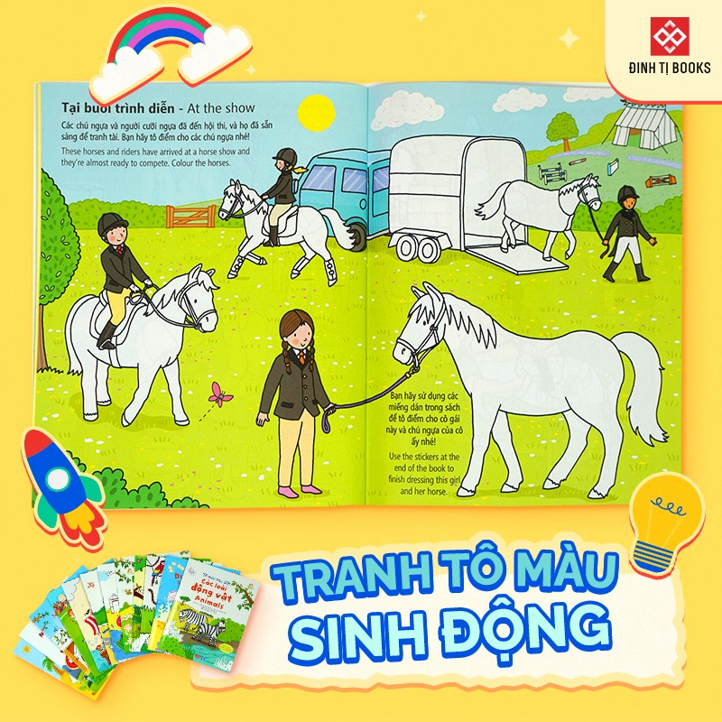 Ảnh Sách thiếu nhi - Tô màu bóc dán (Nhiều chủ đề) 2