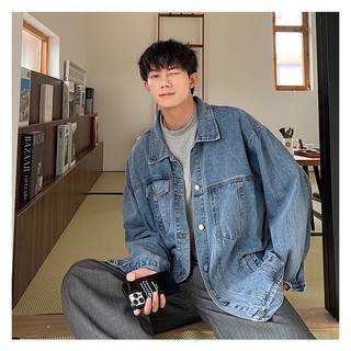 Áo Khoác Jeans Nam Nữ Denim Jacket 1 Túi Hàn Quốc Màu Xanh và Đen, From Rộng Thời Trang Unisex Phong Cách Hàn Quốc