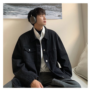 Áo Khoác Jeans Nam Nữ Denim Jacket 1 Túi Hàn Quốc Màu Xanh và Đen, From Rộng Thời Trang Unisex Phong Cách Hàn Quốc
