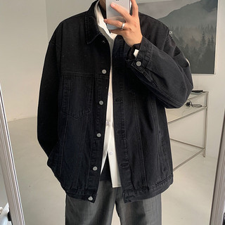 Áo Khoác Jeans Nam Nữ Denim Jacket 1 Túi Hàn Quốc Màu Xanh và Đen, From Rộng Thời Trang Unisex Phong Cách Hàn Quốc