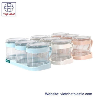 Bộ 3 Hủ Gia Vị Việt Nhật Kèm Thìa Cao Cấp 2936
